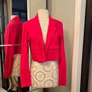 House of Harlow 1960 Cropped Fuchsia Blazer Jacket